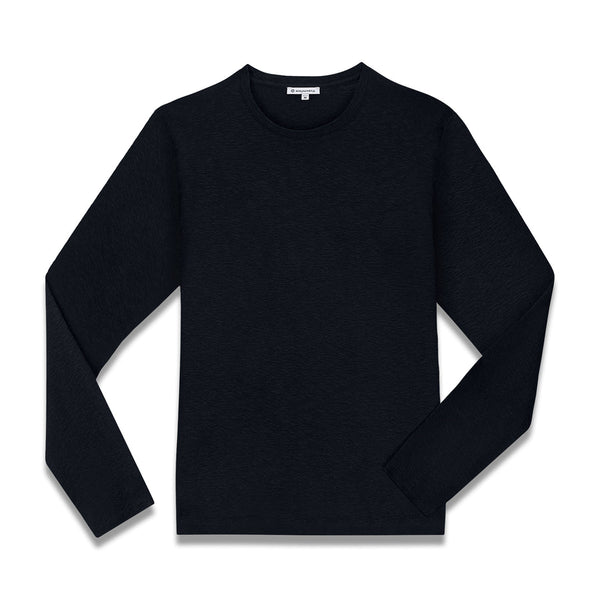 Long Sleeve Slub Crew Neck