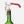 Corkscrew opening a green wine bottle on a white background