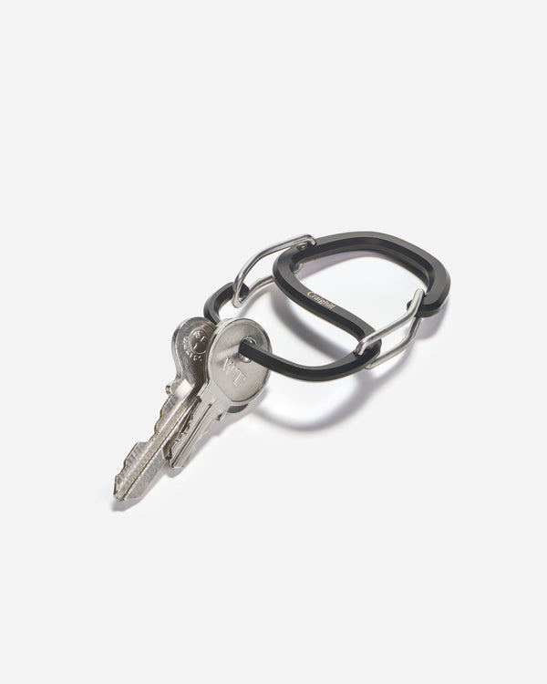 Keychain with a key on a white background
