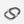 Black carabiner on a white background