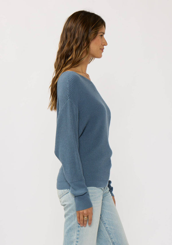 Waffle Knit Pullover Sweater