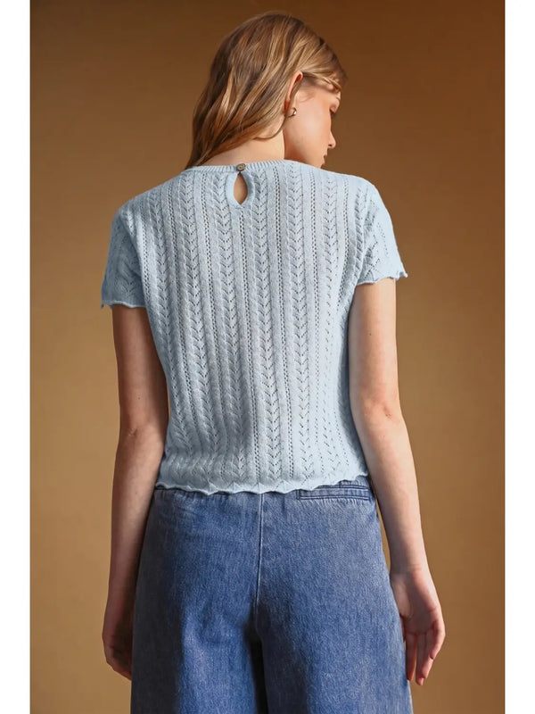 Tiffany Pointelle Top