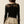 Ribbed Knit and Lace Henley Top