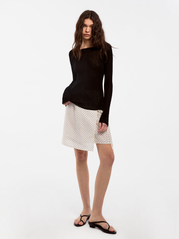 Lyocell Polka Dot Skirt