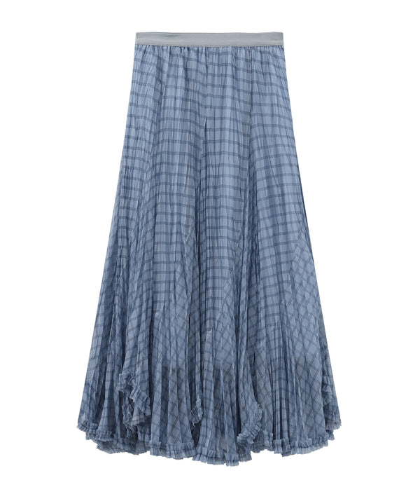 Flowy Asymmetric Mesh Maxi Skirt