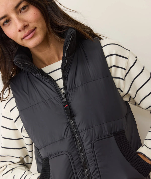 Alba Cable Knit Puffer Vest