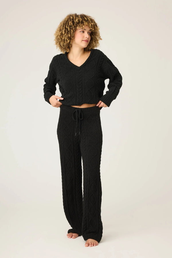 Cozy Chenille Cable Knit Pant