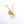 Gold necklace with two charms one engraved with 'I'm empowered' on a white background