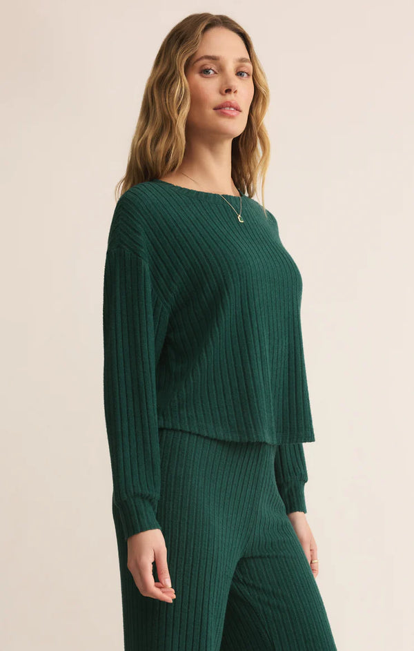 Elfie Sliky Rib Long Sleeve Top