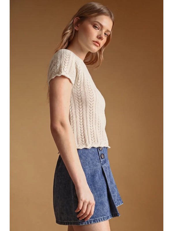 Tiffany Pointelle Top