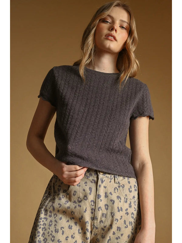 Tiffany Pointelle Top