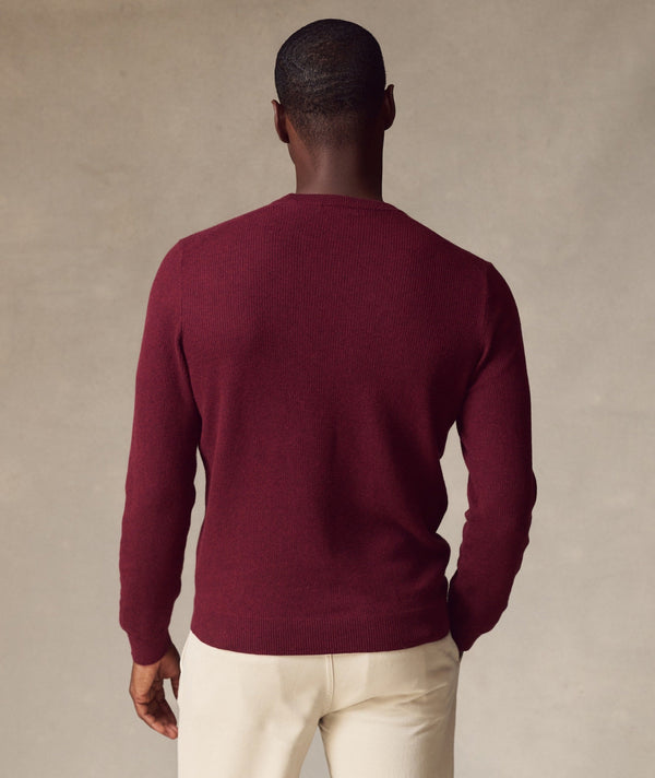 Marine Layer Cotton Cashmere Sweater Tee — grenat — image 3