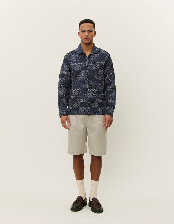 Layton Contrast Jacquard Overshirt