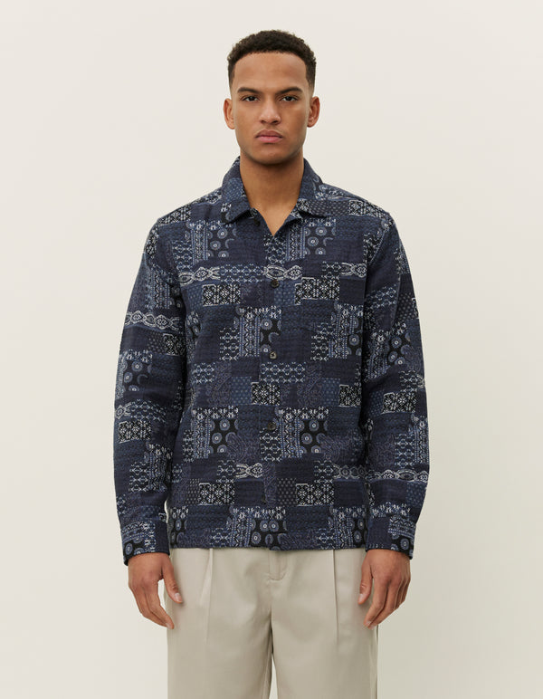 Layton Contrast Jacquard Overshirt